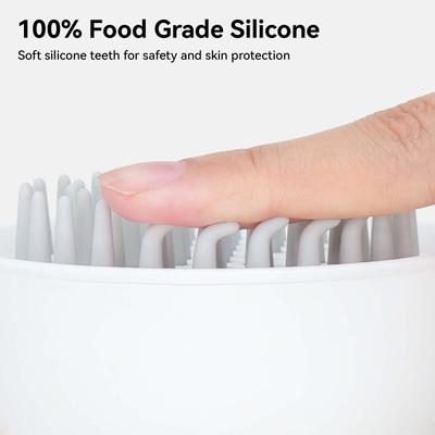 Self Cleaning Silicone Brush, White