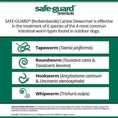 Dewormer for Hookworms, Roundworms, Tapeworms & Whipworms for Medium Breed Dogs, 3 day treatment