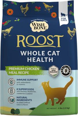 Roost New Zealand Chicken Grain-Free Complete Cat Health Dry Cat Food, 4-lb bag