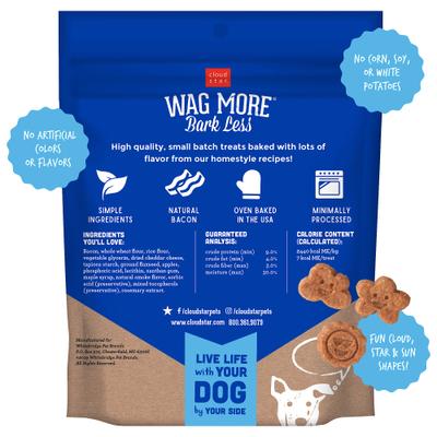 Wag More Bark Less Bacon, Cheese & Apples Soft Chew Dog Treats, 6-oz bag