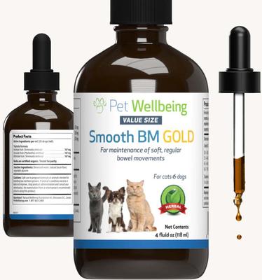 Smooth BM GOLD Bacon Flavored Liquid Digestive Supplement for Cats & Dogs, 4-oz bottle