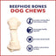 Beefhide 6 to 7-inch Natural Flavored Dog Bones, 8 count