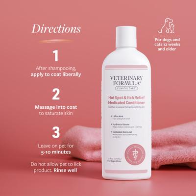 Hot Spot & Itch Relief Medicated Conditioner, 16-fl oz bottle