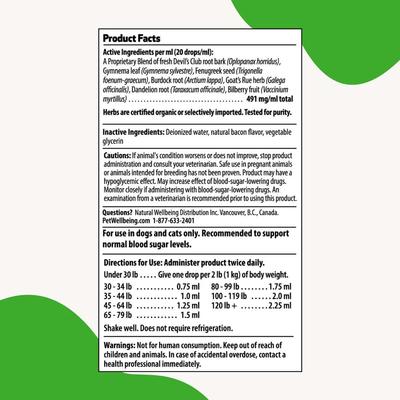 Blood Sugar GOLD Bacon Flavored Liquid Diabetes Supplement for Dogs & Cats, 4-oz bottle