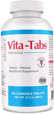Multivitamínico con sabor a hígado para perros, 250 unidades