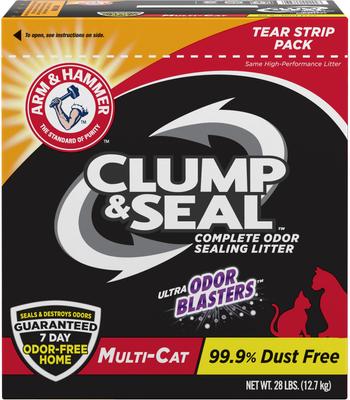 Bundle: Feliway MultiCat Calming Diffuser Refill for Cats, 1 count + Arm & Hammer Litter Clump & Seal Multi-Cat Scented Clumping Clay Litter