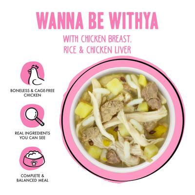 Comida húmeda para perros Best Fido Friend Fun Size Meals Wanna Be Withya, taza de 2.75 oz, caja de 12