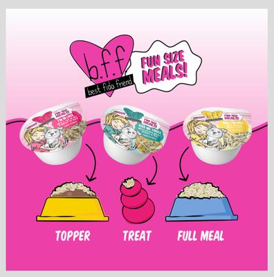 Comida húmeda para perros Best Fido Friend Fun Size Meals Wanna Be Withya, taza de 2.75 oz, caja de 12