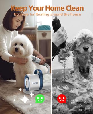 LM2 7-in-1 Tool Pet Hair Vacuum & Grooming Kit, 1.5-L