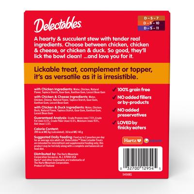 Bundle: Hartz Delectables Stew Variety Pack + Bisque Variety Pack Lickable Cat Treats
