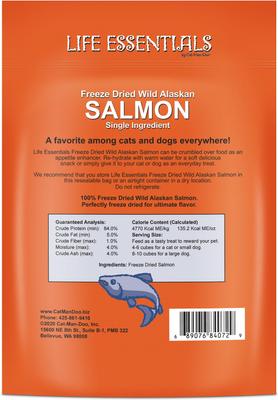 Life Essentials Wild Alaskan Salmon Freeze-Dried Cat & Dog Treats, 2-oz bag