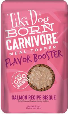 Born Carnivore Flavor Booster Tuna Bisque Non-GMO Wet Dog Food Topper, 1.5-oz pouch, case of 12
