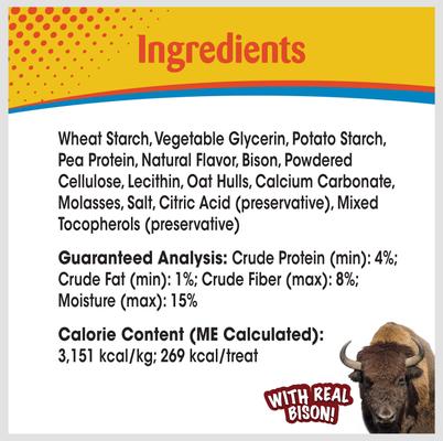 Nubz WILD Natural Long Lasting Edible Bison Flavor Jumbo Dog Chew Treat, 2 count