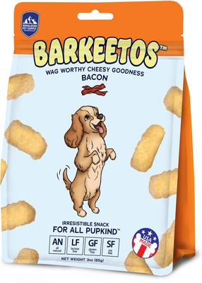 Barkeetos Grain-Free Cheese Crunchy Dog Treats, 3-oz bag