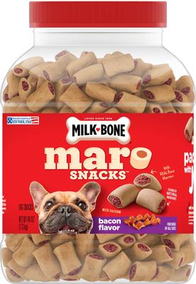 Bundle: Milk-Bone MaroSnacks Real Bone Marrow + Bacon Flavor Dog Treats