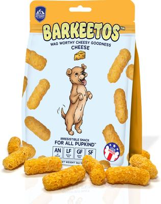 Barkeetos Grain-Free Cheese Crunchy Dog Treats, 3-oz bag