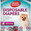 Bundle: Simple Solution Disposable Female Diapers, X-Small, 30 count + Fruitables Skinny Minis Pumpkin & Berry Flavor Dog Treats, 5-oz bag
