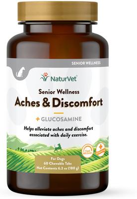 Senior Wellness Aches & Discomfort Plus Glucosamine Dog Supplement, 60 count