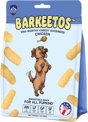 Barkeetos Grain-Free Chicken Crunchy Dog Treats, 3-oz bag