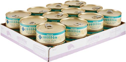 Bundle: Blue Buffalo Freedom Indoor Adult Chicken Recipe + Fish Recipe Canned Cat Food