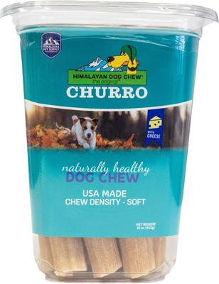 Cheese Churro Dental Dog Treats, 16-oz tub