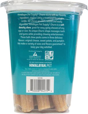 Cheese Churro Dental Dog Treats, 16-oz tub