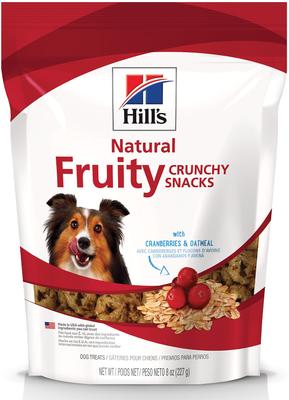 Natural Fruity Snacks with Cranberries & Oatmeal Crunchy Dog Treats, 8-oz bag