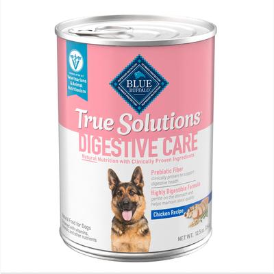 Paquete: alimento seco Blue Buffalo True Solutions Blissful Belly Digestive Care Formula, bolsa de 11 lb + alimento húmedo para perros Digestive Care Formula