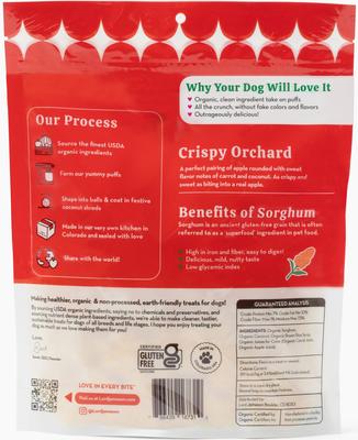 Love Puffs Crispy Orchard Crunchy Dog Treats, 4-oz bag