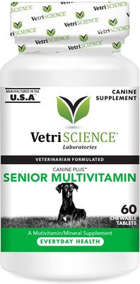 Canine Plus Chewable Tablet Multivitamin for Senior Dogs, 60 count
