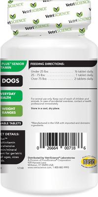 Canine Plus Chewable Tablet Multivitamin for Senior Dogs, 60 count