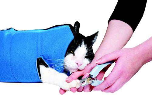 Animal Hugger Small Cat & Dog Grooming Wrap, Blue