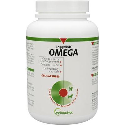 Suplemento de triglicéridos OMEGA con ácidos grasos Omega-3 para perros de razas grandes y gigantes, 250 unidades