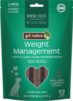 Weight Management Large Grain-Free Chicken Flavor Dental Dog Treats, 6.6-oz bag, count varies, bundle of 6