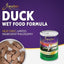 Alimento enlatado para perros con fórmula de ingredientes limitados Duck, 13 oz, caja de 12