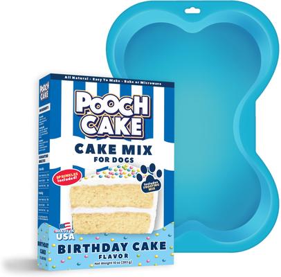Basic Starter Birthday Cake Mix & Cake Mold Kit Dog Birthday Cake, 10-oz box