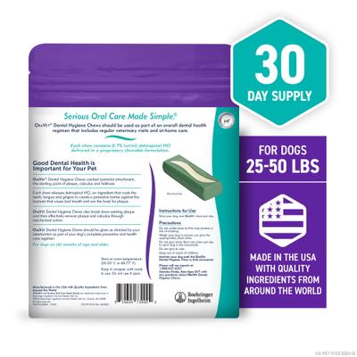 Hygiene Dental Chews for Medium Dogs, 25-50 lbs., 30 count