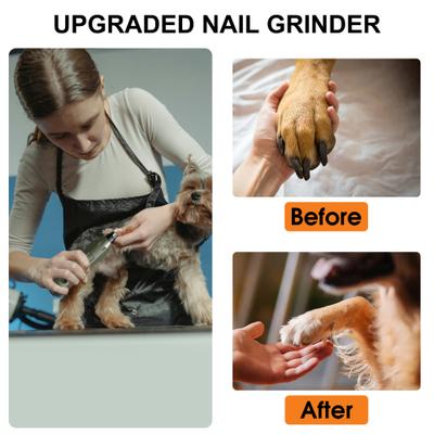 N60 6-Speed Electric Rechargeable Cat & Dog Nail Grinder, Army Green