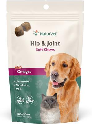 Hip & Joint Soft Chews Joint Supplement for Cats & Dogs, 120 count
