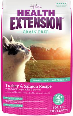 Grain-Free Turkey & Salmon Recipe Dry Cat Food, 4-lb bag
