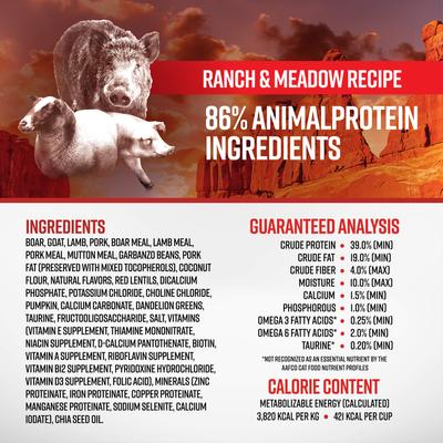 Ranch & Meadow Recipe Grain-Free Dry Cat Food, 4-lb bag