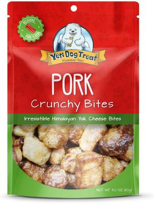 Pork Crunchy Bites Himalayan Yak Cheese Dog Treats, 4-oz bag