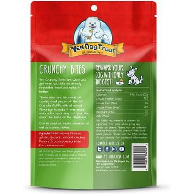 Bocados crujientes de cerdo con queso de yak del Himalaya, premios para perros, bolsa de 4 oz