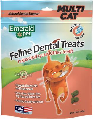 Feline Dental Salmon Grain-Free Cat Treats, 11-oz bag