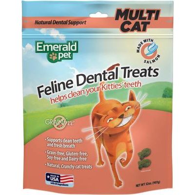 Golosinas para gatos Feline Dental Salmon Grain-Free, bolsa de 11 oz