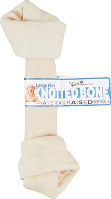 Flat Knotted Rawhide Bone Dog Treat, X-Large