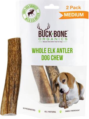 Whole Elk Antler Dog Treats, 2 count, Medium