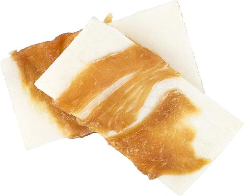 Chicken Wrapped Triple Flavor Rawhide Chips Pork, Chicken & Beef Dog Treat Chews, 4-oz bag