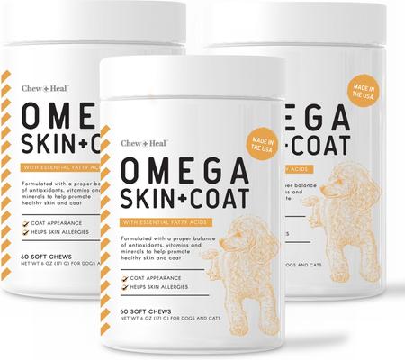Omega Skin + Coat Dog Supplement, 2 pack, 120 count