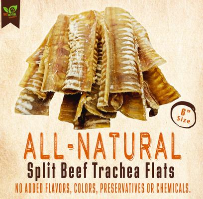 6-in Split Beef Trachea Flats Dog Treat, 30 count